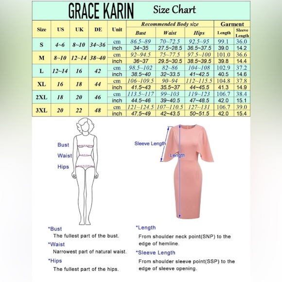 GRACE KARIN 3/4 Ruffle Sleeve Slim Fit Business Black Pencil Dress, Size Large - Picture 9 of 9